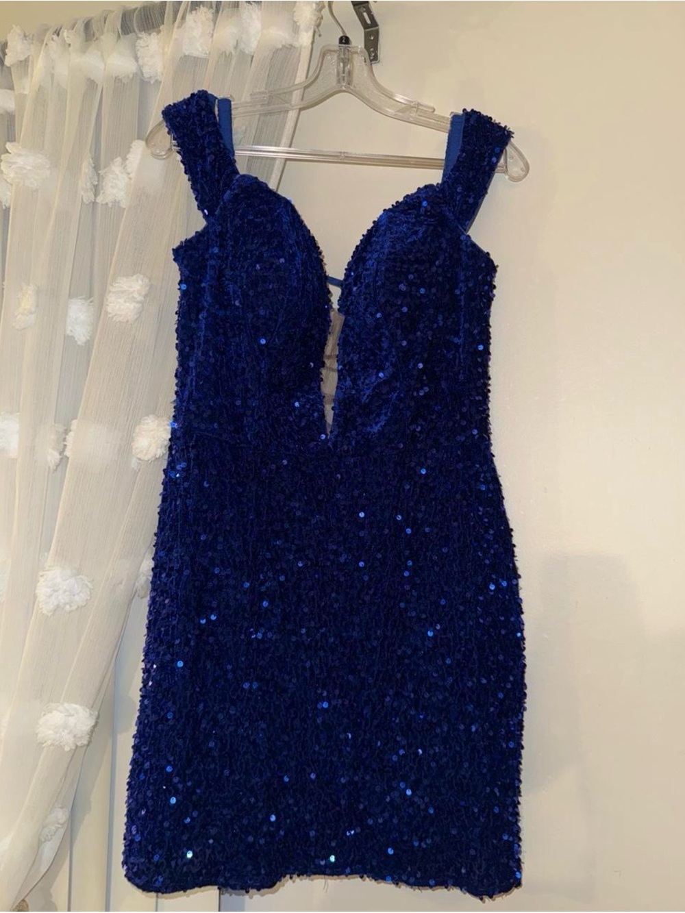 Alyce Paris Royal Blue Sequin Homecoming Dress